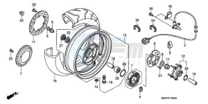 NT700VA F drawing REAR WHEEL