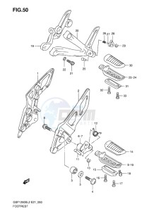 GSF-1250S BANDIT EU drawing FOOTREST