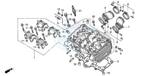 CB500 drawing CYLINDER HEAD