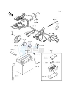 VN 800 A [VULCAN 800] (A1-A5) [VULCAN 800] drawing CHASSIS ELECTRICAL EQUIPMENT