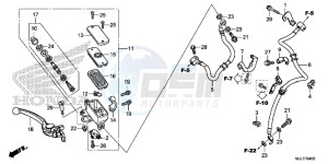 NC750DE Integra - NC750D Europe Direct - (ED) drawing FR. BRAKE MASTER CYLINDER