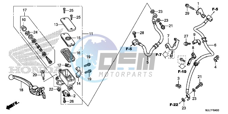 FR. BRAKE MASTER CYLINDER