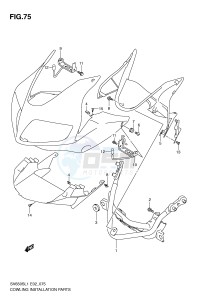 SV650S (E2) drawing COWLING INSTALLATION PARTS