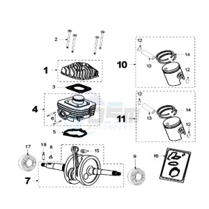 VIVA 2 CO drawing CRANKSHAFT AND CYLINDER