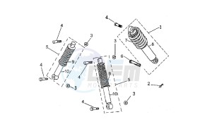 Quasar 125-180 drawing Front/rear shock absorber