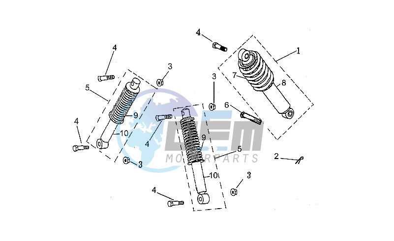 Front/rear shock absorber