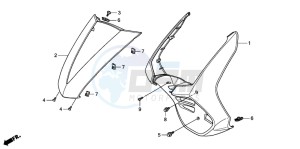 FES150 125 S-WING drawing FRONT COVER (FES1253-5)(FES1503-5)