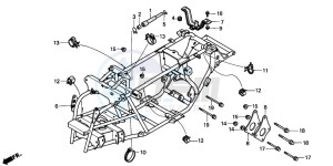 TRX200 FOURTRAX 200 drawing FRAME BODY