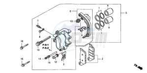 FJS600D 400 SILVER WING drawing REAR BRAKE CALIPER