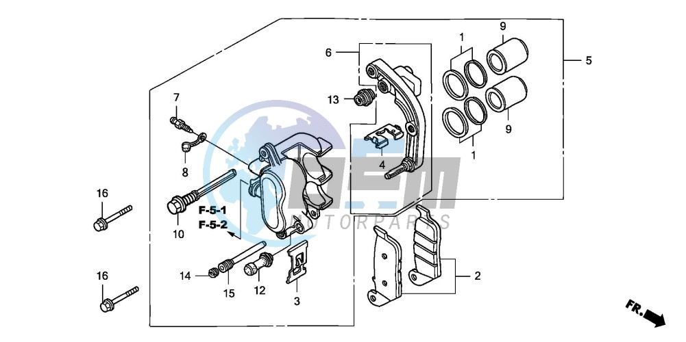 REAR BRAKE CALIPER