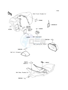 KSV 700 B [KFX 700] (B6F-B9F) B7F drawing LABELS