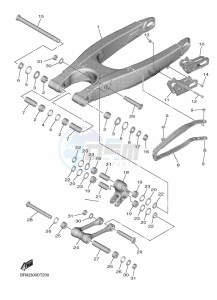 YZ250F (B7B2) drawing REAR ARM