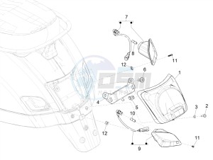 GTS 125 4T E4 ABS (EMEA) drawing Rear headlamps - Turn signal lamps