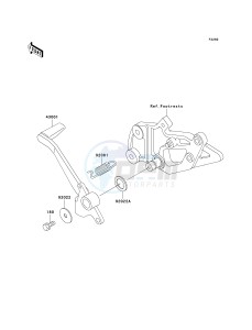 EX 500 D [NINJA 500R] (D6-D9) [NINJA 500R] drawing BRAKE PEDAL_TORQUE LINK