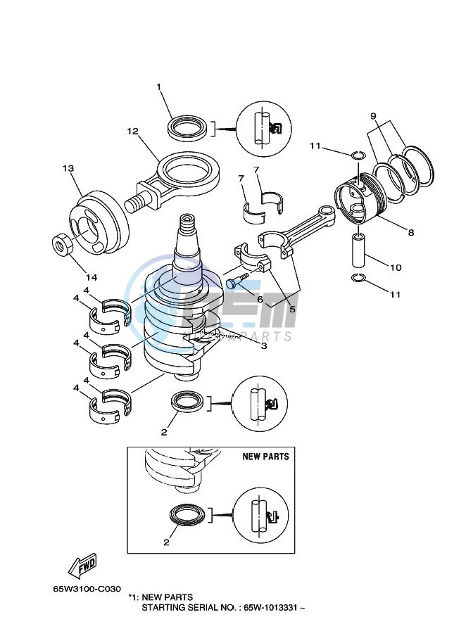 CRANKSHAFT--PISTON