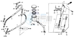 XL1000VA drawing REAR BRAKE MASTER CYLINDER (XL1000V)