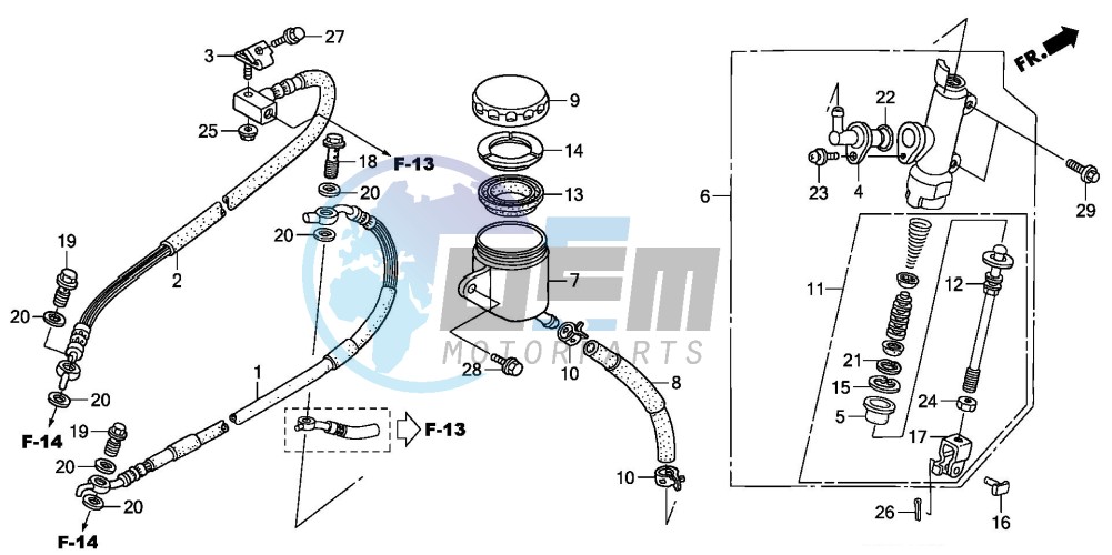 REAR BRAKE MASTER CYLINDER (XL1000V)