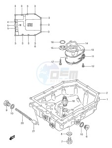 GSX750F (E2) drawing OIL PAN