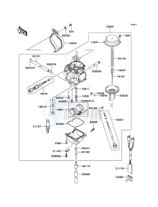 KVF360 4x4 KVF360A6F EU GB drawing Carburetor