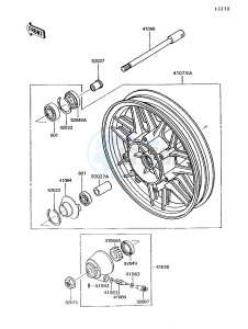 ZG 1200 B [VOYAGER XII] (B6-B9) [VOYAGER XII] drawing FRONT WHEEL