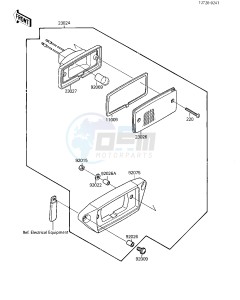 KSF 250 A [MOJAVE 250] (A1-A2) [MOJAVE 250] drawing TAILLIGHT