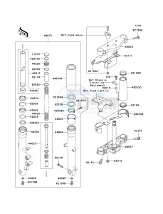 VN 800 G [VULCAN 800 DRIFTER] (E1-E5) [VULCAN 800 DRIFTER] drawing FRONT FORK