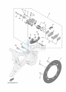 MWD300 TRICITY 300 (BED1) drawing REAR BRAKE CALIPER