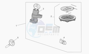 Breva V 1100 IE IE drawing Lock hardware kit