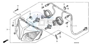 CBF1000A9 France - (F / ABS CMF) drawing HEADLIGHT