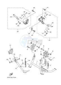 XP500 TMAX T-MAX 530 (2PW1) drawing STAND & FOOTREST