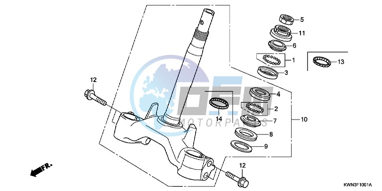 STEERING STEM (WW125EX2C/EX2D/EX2E/D)