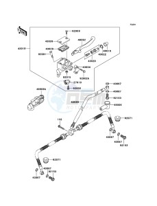 KVF650 4x4 KVF650-D1 EU GB drawing Front Master Cylinder