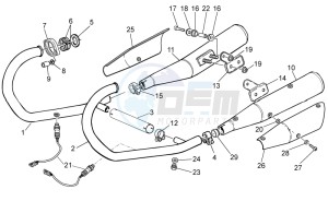 V7 II Racer ABS 750 drawing Exhaust unit