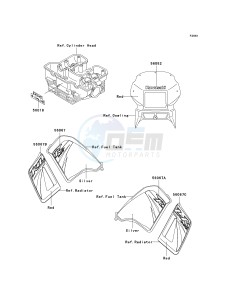 KL 650 A [KLR 650] (A6F-A7F) A7F drawing DECALS-- A6F_A7F- --- RED- -