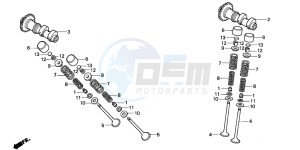 NX250 drawing CAMSHAFT/VALVE