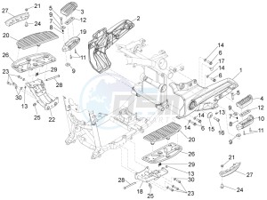 California 1400 Touring SE ABS 1380 USA CND drawing Voetensteunen