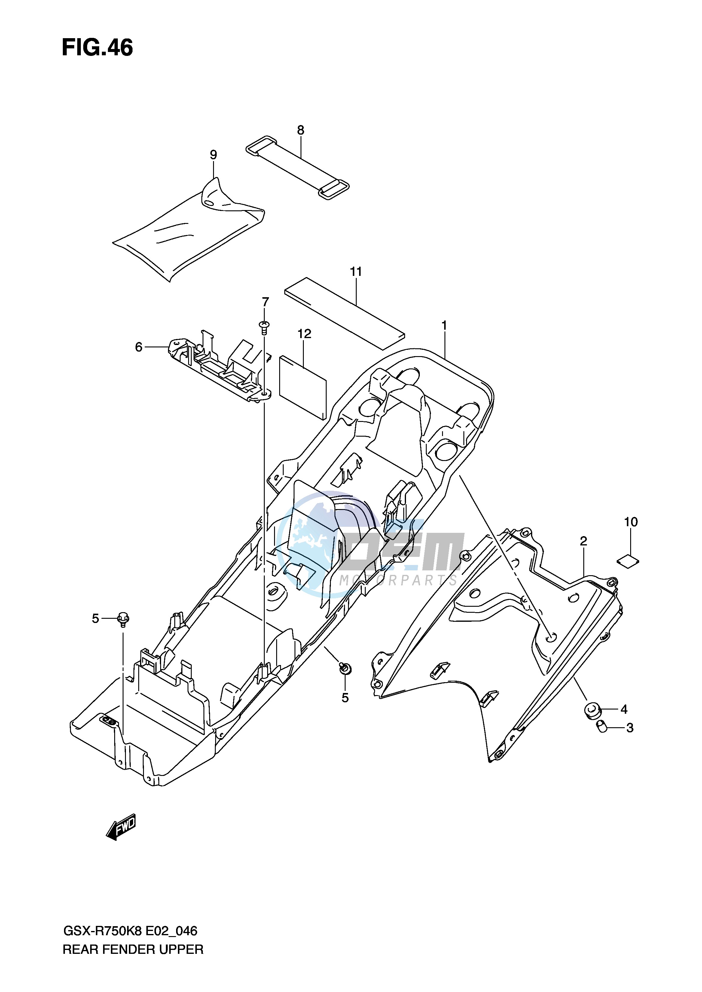 REAR FENDER UPPER