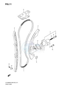 LT-Z400 (E28-E33) drawing CAM CHAIN