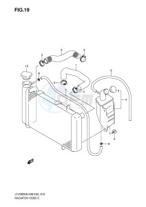 LT-Z400 (E28-E33) drawing RADIATOR HOSE