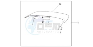 ST1300A9 Australia - (U / ABS MME) drawing TOP BOX SPOILER COSMIC BLACK