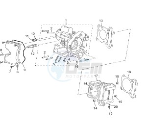 YP R X-MAX ABS 125 drawing CYLINDER AND HEAD