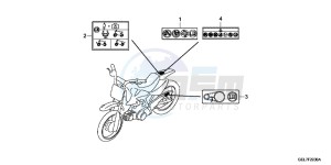 CRF50FC drawing CAUTION LABEL