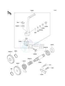 KX 60 B [X60] (B6-B9) drawing KICKSTARTER MECHANISM