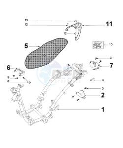 TWEET 50 VA X drawing FRAME AND SADDLE