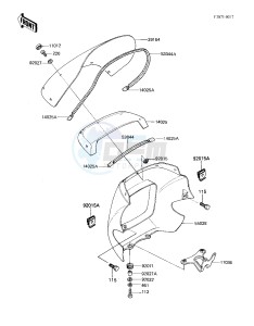 EX 305 B [GPZ 305] (B1) [GPZ 305] drawing FAIRING