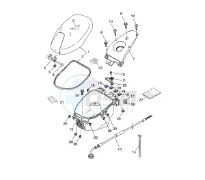 YQ AEROX 50 drawing SEAT AND CARRIER