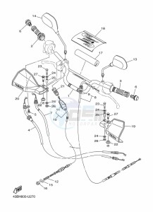 YBR125EGS (43BK) drawing STEERING HANDLE & CABLE