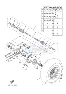 YXM700E YXM700PHE VIKING EPS HUNTER (1XPB) drawing REAR WHEEL