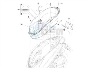 MEDLEY 150 4T IE ABS MA03M, M885M (APAC) drawing Helmet housing - Undersaddle