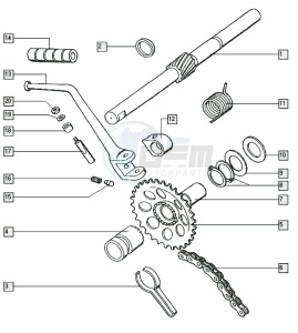 QUADRO_25-45kmh_Y-K1 50 Y-K1 drawing Starter mechanism